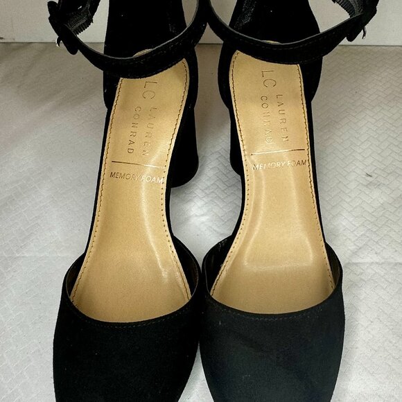 LC Lauren Conrad Memory Foam Women's High Heel Shoes-Black -SZ 9-AC075 - Picture 5 of 6